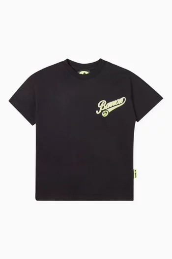 Graphic-print Crewneck T-shirt in Cotton