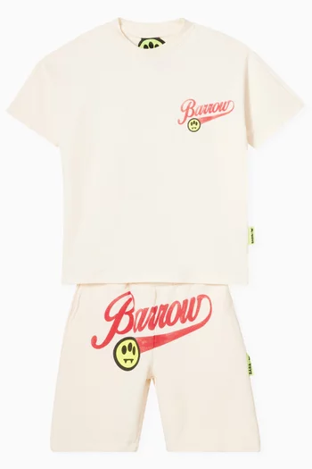 Graphic-print Crewneck T-shirt in Cotton