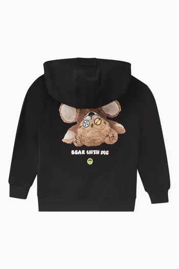 Bear With Me Graphic Hoodie in Cotton