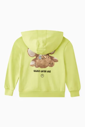 Bear With Me Graphic Hoodie in Cotton