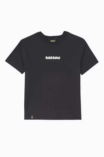 Graphic-print Crew Neck T-shirt in Cotton