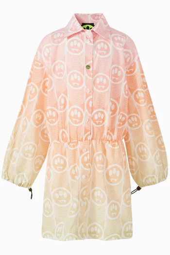 Ombre Print Dress in Poplin