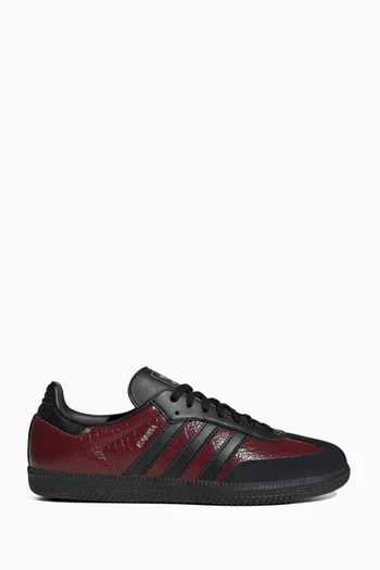 Samba OG Sneakers in Croc-embossed Leather