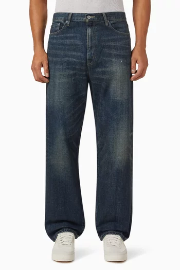 Washed Basic Jeans in Denim