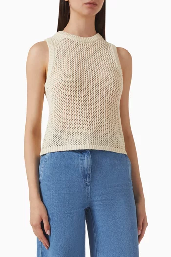 Estelle Crochet Tank Top in Cotton