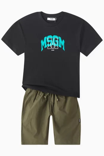 Graphic Print T-shirt in Cotton