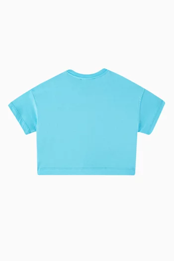 Crystal Logo Cropped T-shirt in Cotton