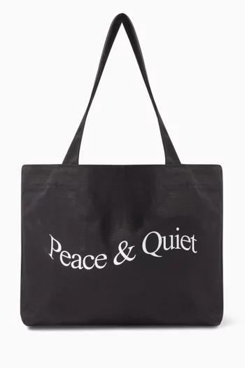 Wordmark Pigment-dyed Tote Bag in Canvas