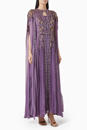 Embellished Belted Maxi Dress