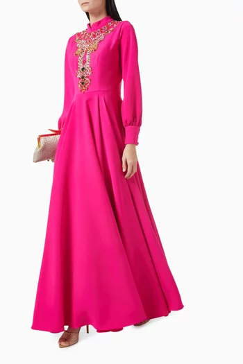 Embellished Turtleneck Dress