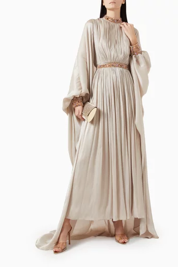 Mademoiselle Cape & Dress Set in Crepe & Chiffon