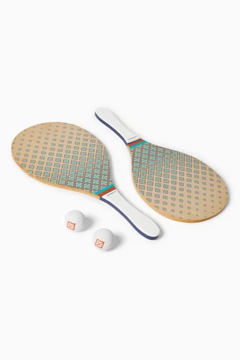 Monogram Beach Bats and Balls Set
