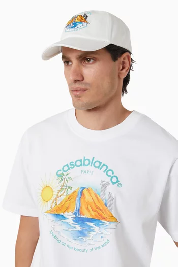 Oasis Baseball Cap in Cotton-canvas