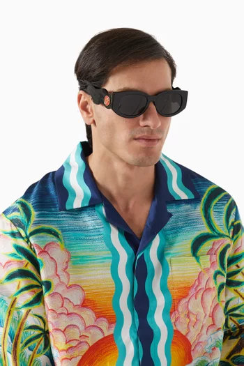 Memphis Oval Sunglasses in Acetate