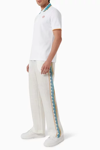 بنطال بنقشة جريكو مموجة