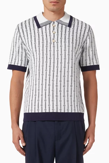 Monogram Polo Shirt in Cotton-blend