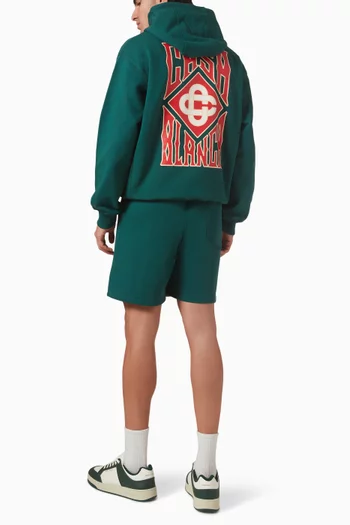 Gothic Stacked Logo Hoodie in Cotton Jersey