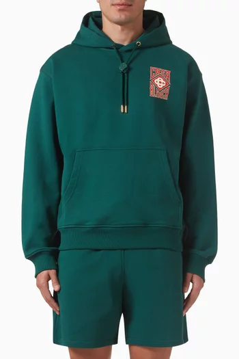 Gothic Stacked Logo Hoodie in Cotton Jersey