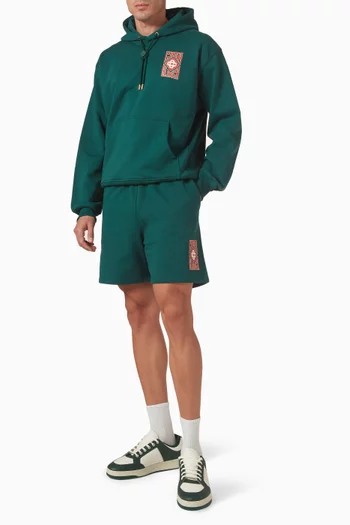 Gothic Stacked Logo Shorts in Cotton Jersey