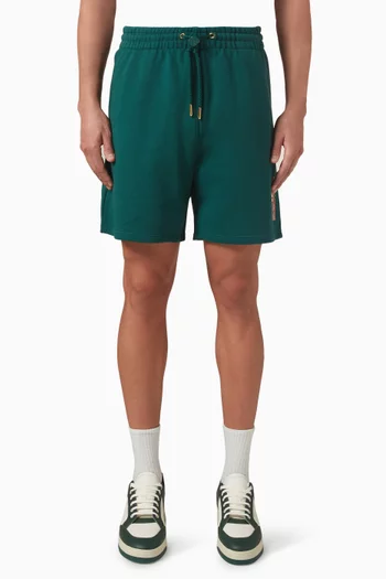 Gothic Stacked Logo Shorts in Cotton Jersey