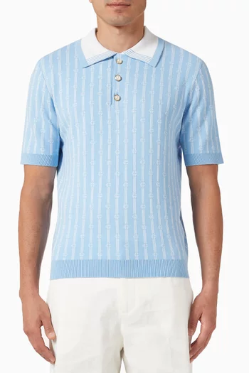 Monogram Polo Shirt in Cotton-blend