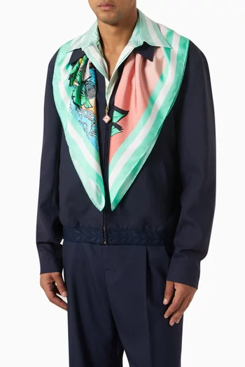 Large Printed Scarf in Silk