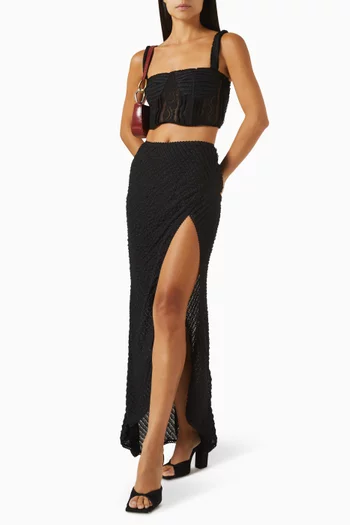 Bia Crop Top in Cotton Mesh
