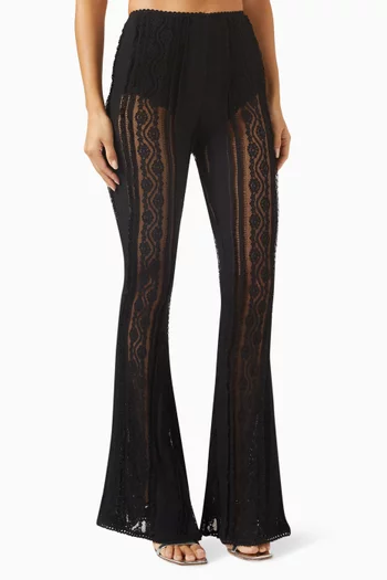 Eana Sheer Pants in Cotton Mesh