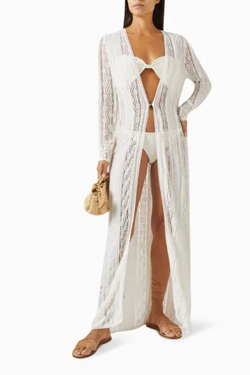 Inar Maxi Cover-up in Cotton Mesh