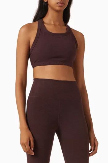 حمالة صدر رياضية اليفيشن بحمالات متقاطعة في الخلف نسيج مطاطي