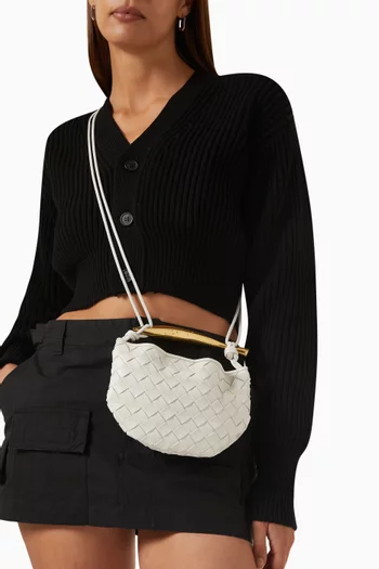 Mini Sardine Top-handle Bag in Intrecciato Leather