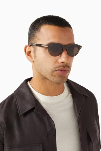 Round Sunglasses in Acetate