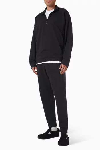 Jersey Lounge Quarter Zip Pullover Sweatshirt