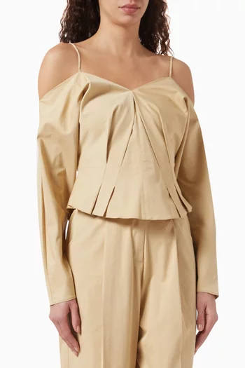 Cold-shoulder Top in Cotton-blend