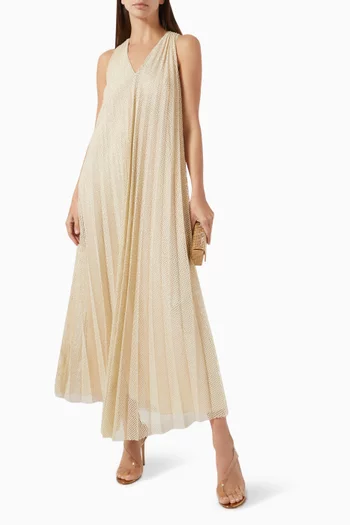 Pleated Maxi Dress