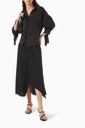 Draped Midi Skirt