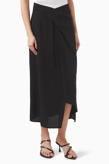 Draped Midi Skirt