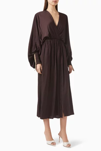 Gathered Midi Dress