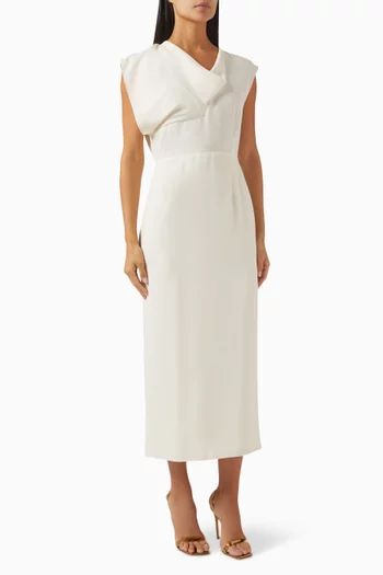 Cowl Neck Midi Dress
