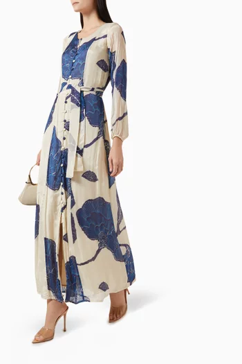 Floral Maxi Dress in Chiffon