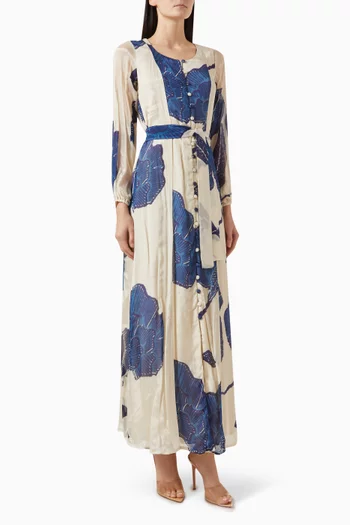 Floral Maxi Dress in Chiffon