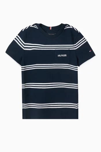 Patch Pocket T-shirt in Cotton-piqué