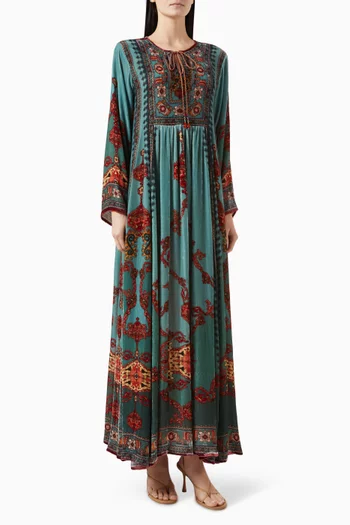 Anisha Kaftan in Silk Velvet