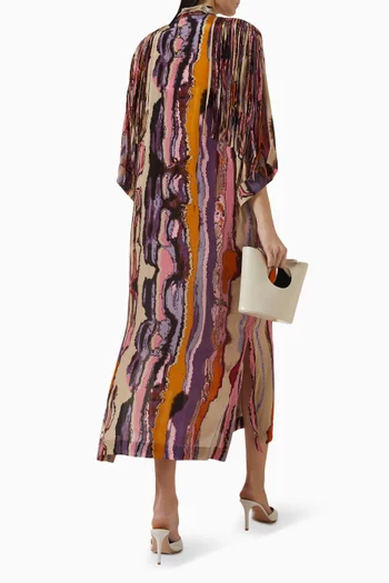 Printed Kaftan in Crepe