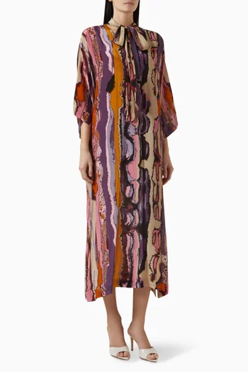 Printed Kaftan in Crepe