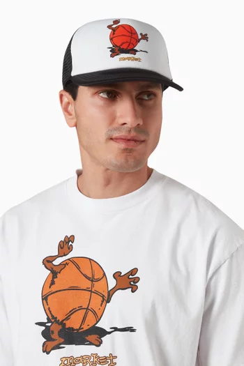 Devil Ball Trucker Hat in Foam & Mesh
