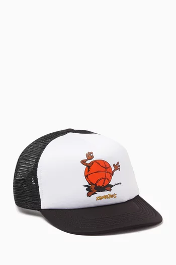Devil Ball Trucker Hat in Foam & Mesh