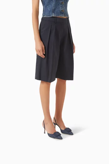 حذاء كلاسيك مايسلي بسير خلفي وكعب 70 مم دينم