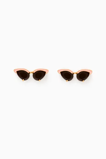 Sweet Treasure Sunglasses Earrings in Gold-tone Brass