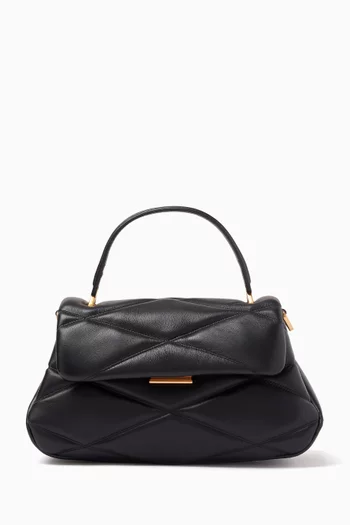 Small Grace Top-handle Bag in Quilted Leather